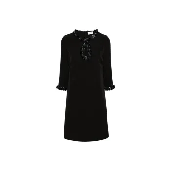 PAROSH Long Sleeved Dress Women's Black