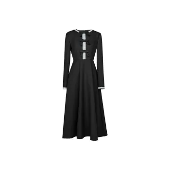 Duffy Fashion Long Sleeved Dresses Women's Black