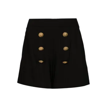 BALMAIN Button Embellished Rear Zipped Shorts