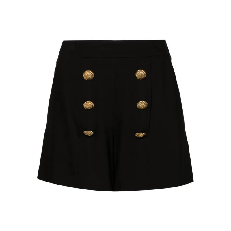 BALMAIN Button Embellished Rear Zipped Shorts-0