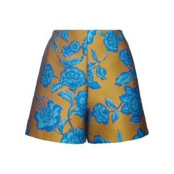La DOUBLEJ. Margarita Floral-jacquard Shorts