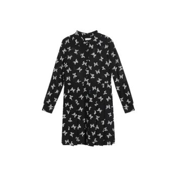 COACH SS24 Long Sleeved Dress Women's Mixed Black