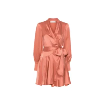Zimmermann Silk Wrap Mini Dress