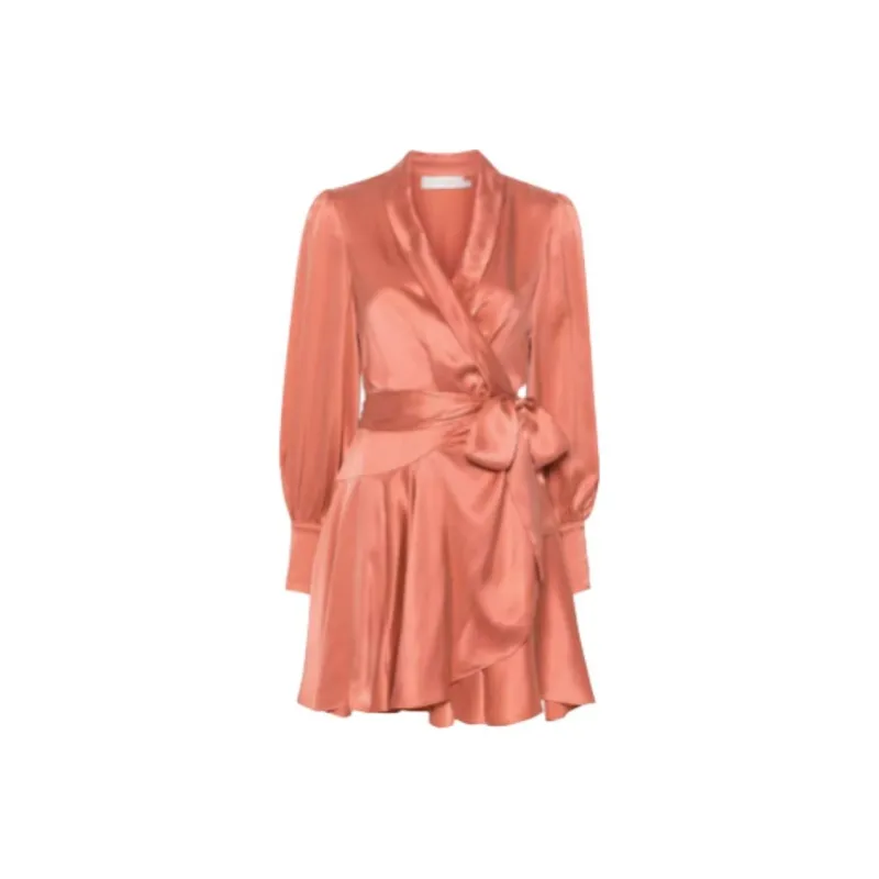 Zimmermann Silk Wrap Mini Dress-0