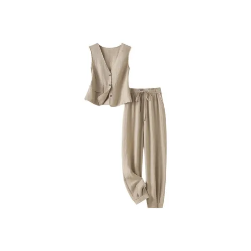 IHIMI Casual Suit Women's Khaki