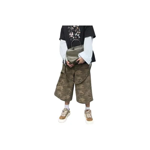 RAMPAGE Denim Shorts Unisex Camouflage Leopard look