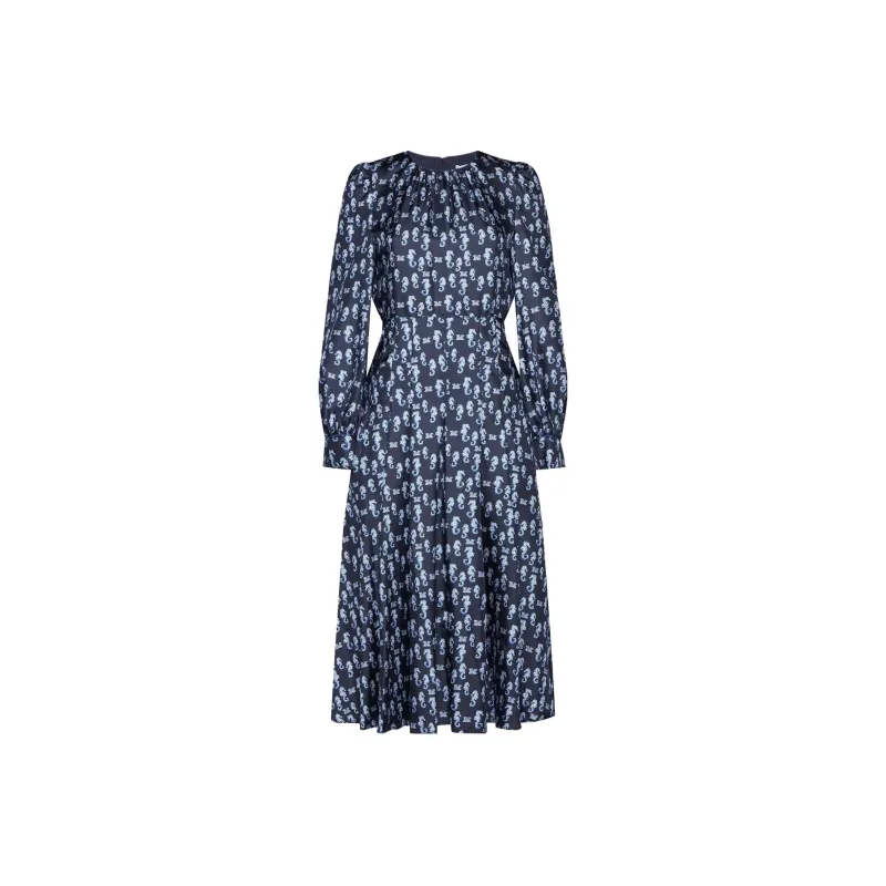 MaxMara Long Sleeved Dress Women's Dark Blue-0