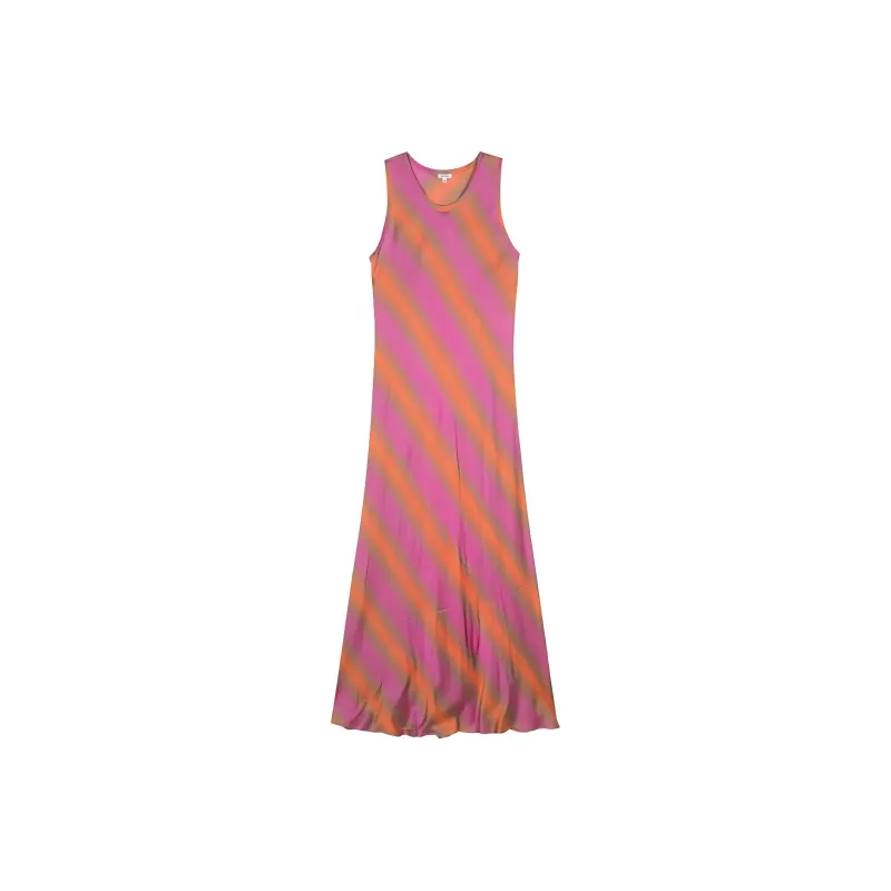 ASPESI Striped Slip Maxi Dress-0