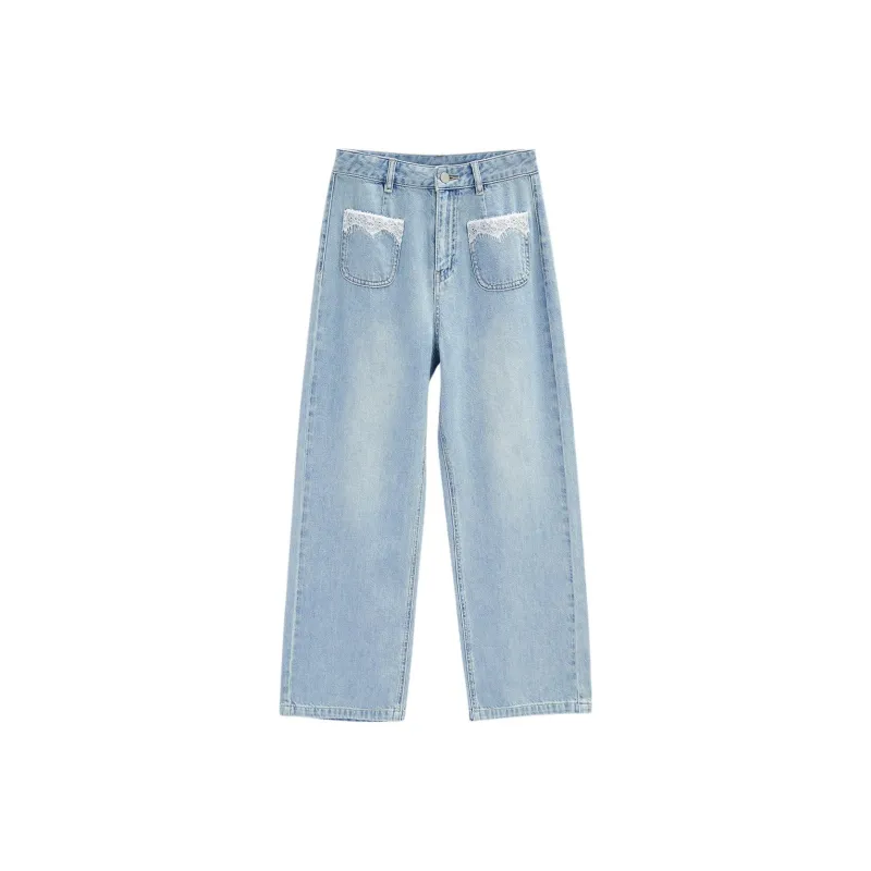 Love to serve Jeans Women's Denim Light Blue-0