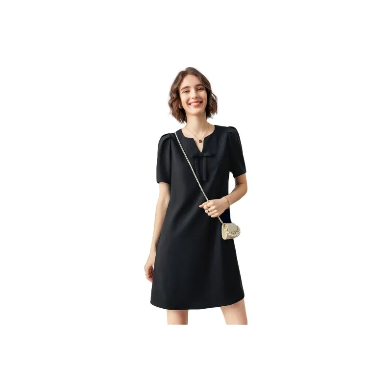 Famanxuan Short Sleeved Dress Women's-4