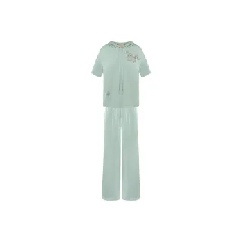 BBLLUUEE Sweatshirt Set Women's Light Aqua Green