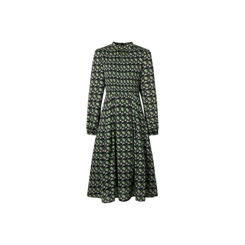 JZ. ANNAKRO Long Sleeved Dress Women's Floral Black-0