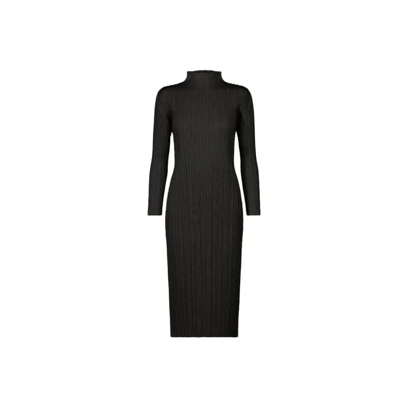 PLEATS PLEASE ISSEY MIYAKE Long-Sleeved Dresses Women's Black-0