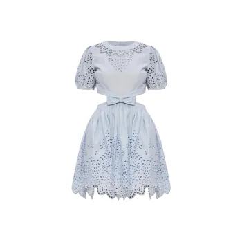 Self portrait Linen cotton Dress