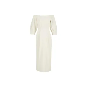 GABRIELA HEARST Short Sleeved Dress Women's Cream