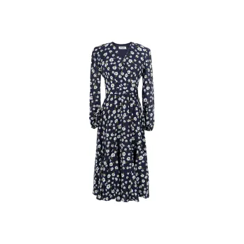 MISSSHINE Long Sleeved Dresses Women's Navy Blue