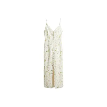 H&M Slip Dress Women's White Floral