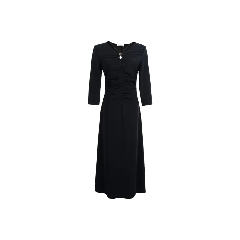 MISSSHINE Long Sleeved Dresses Women's Black-0