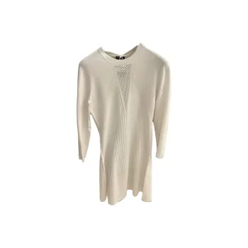 CHANEL Long Sleeved Dresses Women's White
