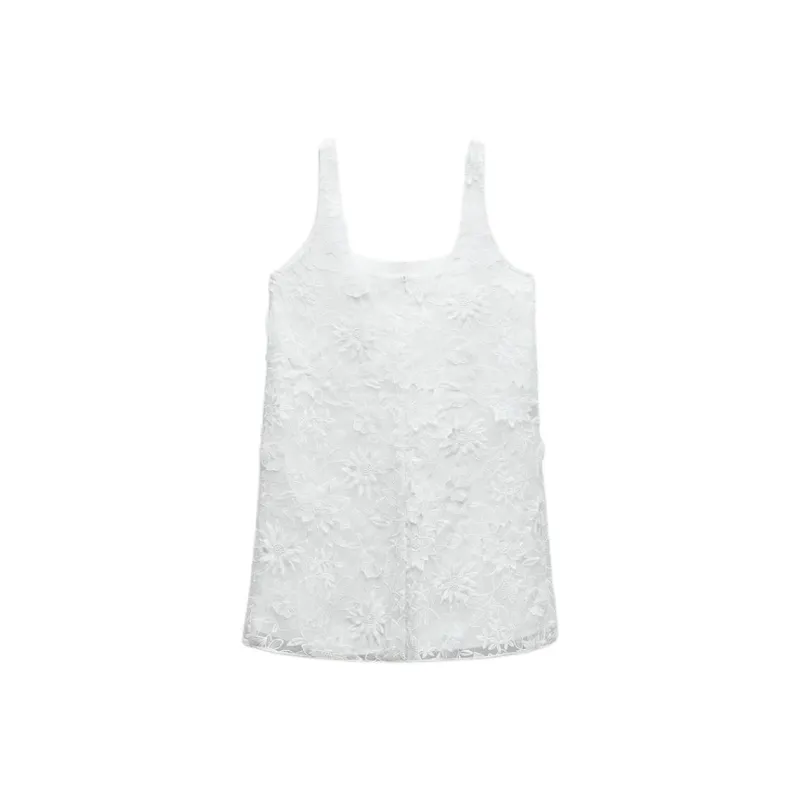 ZARA Slip Dresses Women's White-0