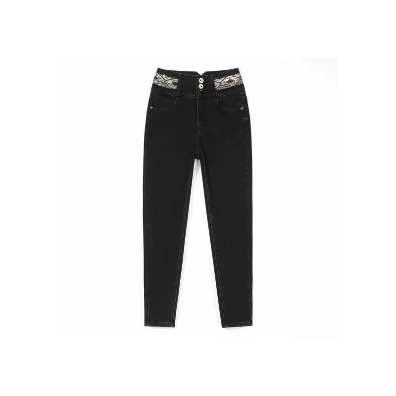 BASIC HOUSE Jeans Women's Black Gray-0