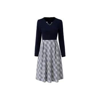 CYANINE SEA Long-Sleeved Dresses Women's Blue