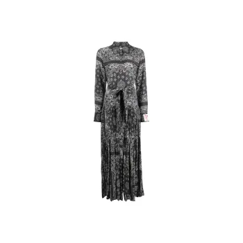 Golden Goose Paisley Printed Pleated Dress