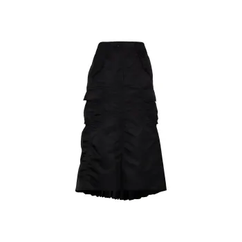 Sacai Ribbed Waistband Side Slit Cargo Skirt