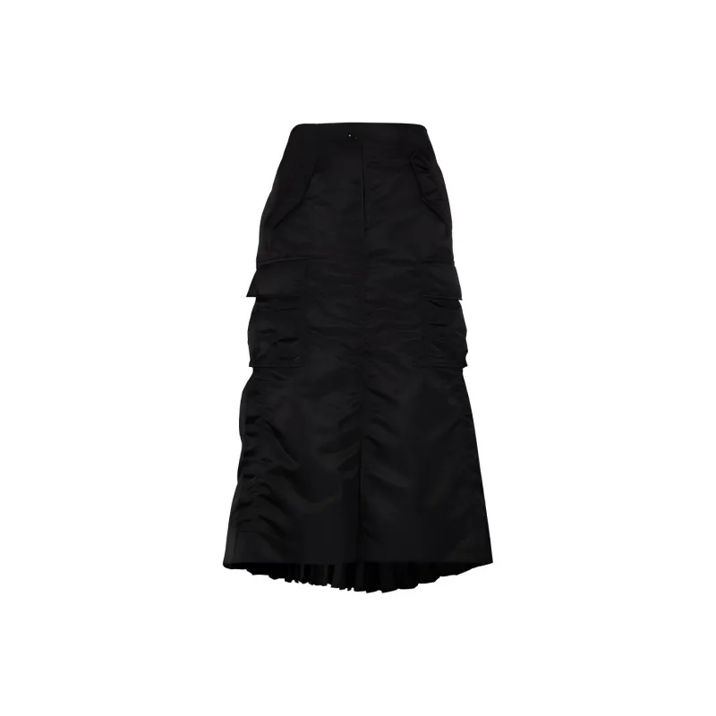 Sacai Ribbed Waistband Side Slit Cargo Skirt-0