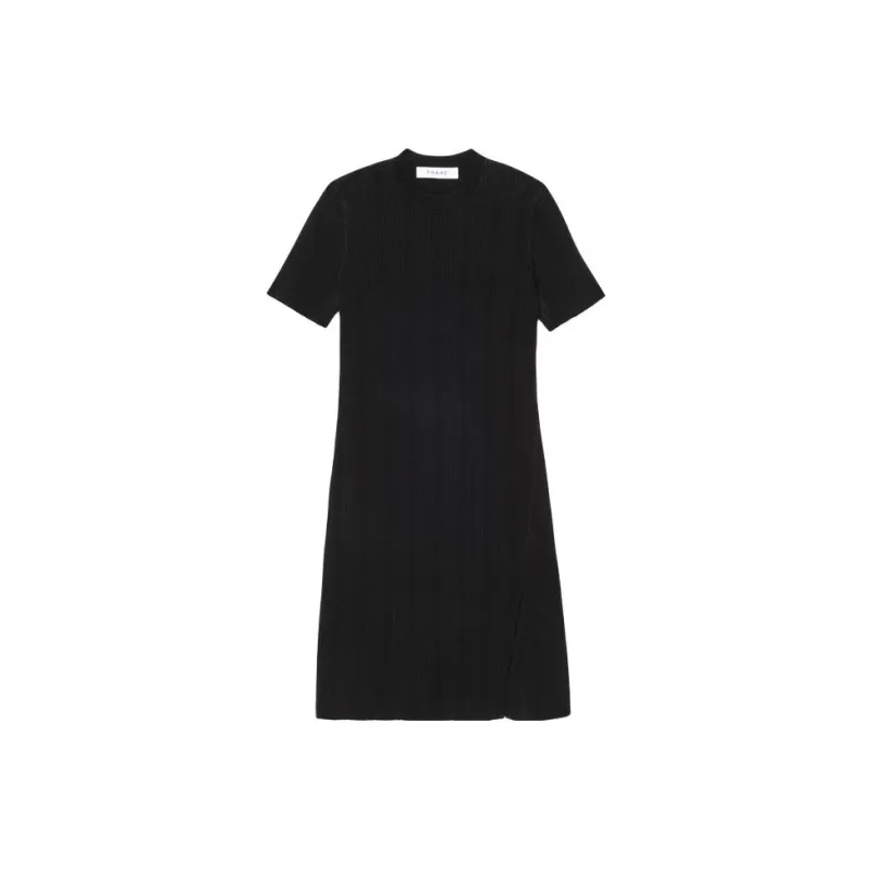 FRAME SS23 Short Sleeved Dress Women's Black-0