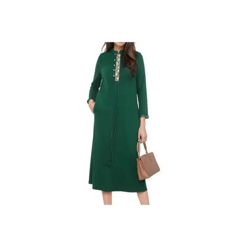 Mapping Long Sleeved Dresses Women's Green
