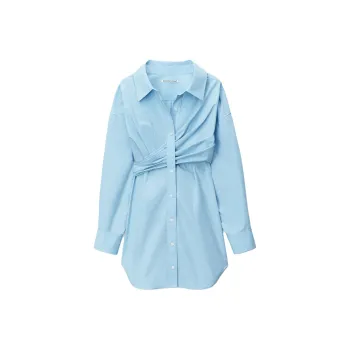 Alexander Wang Gathered Cotton Shirt Dress