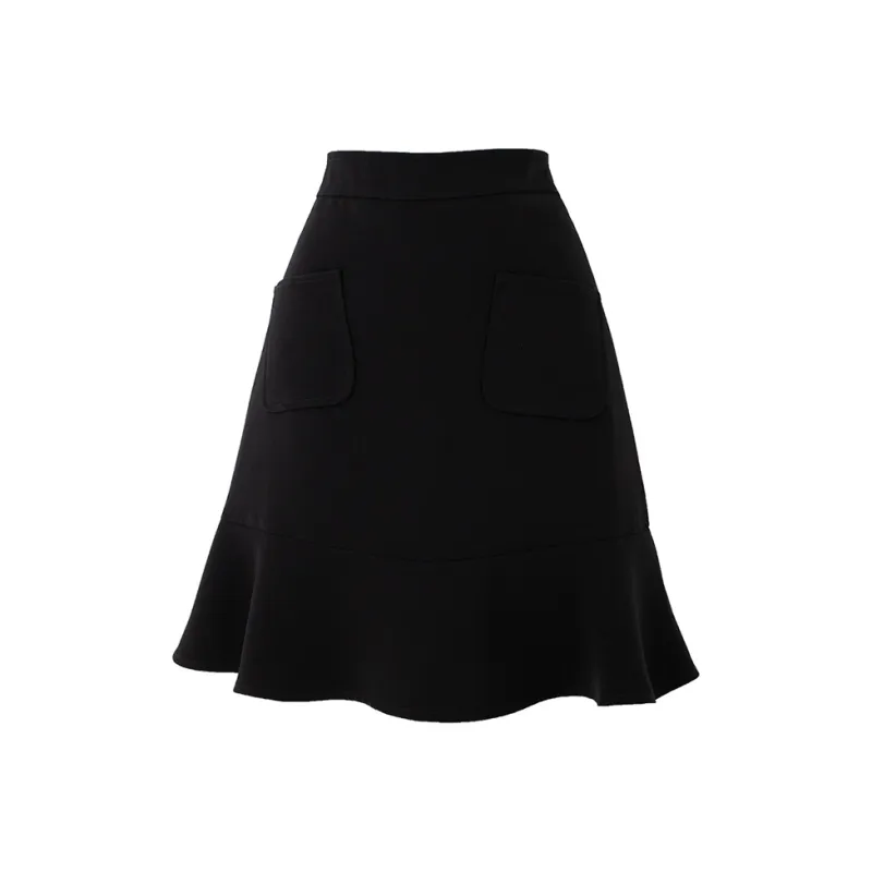 SOON FLOWER Casual Short Skirts Spring Women's Black-0