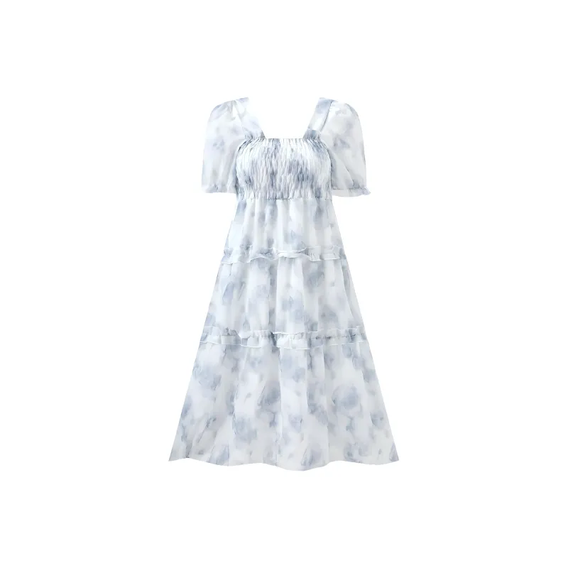 TENNE GIRL Short Sleeved Dress Women's Blue-0
