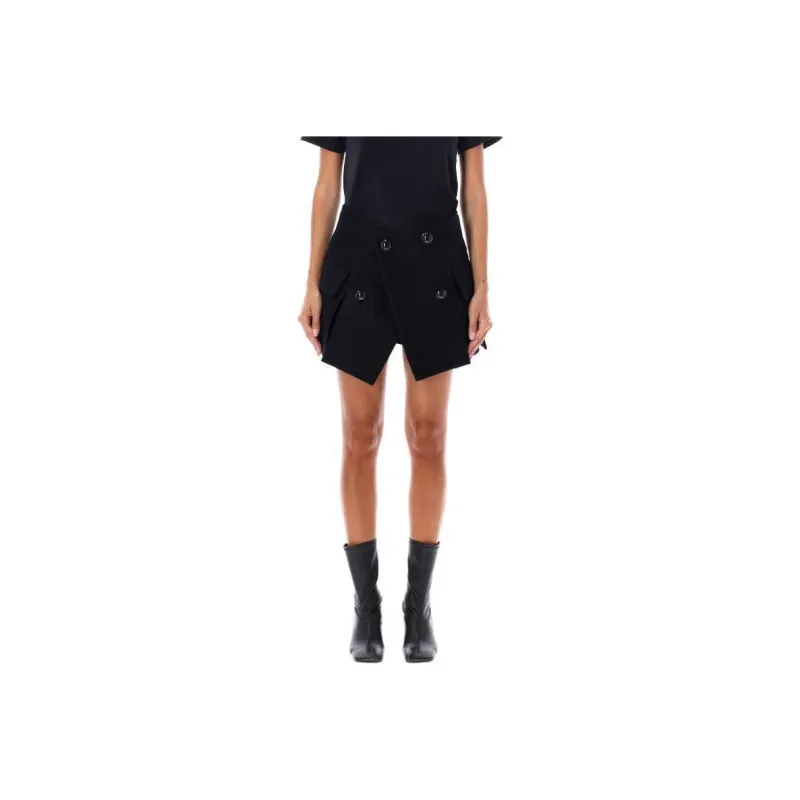 Sacai Melton Button Detailed Skorts-0