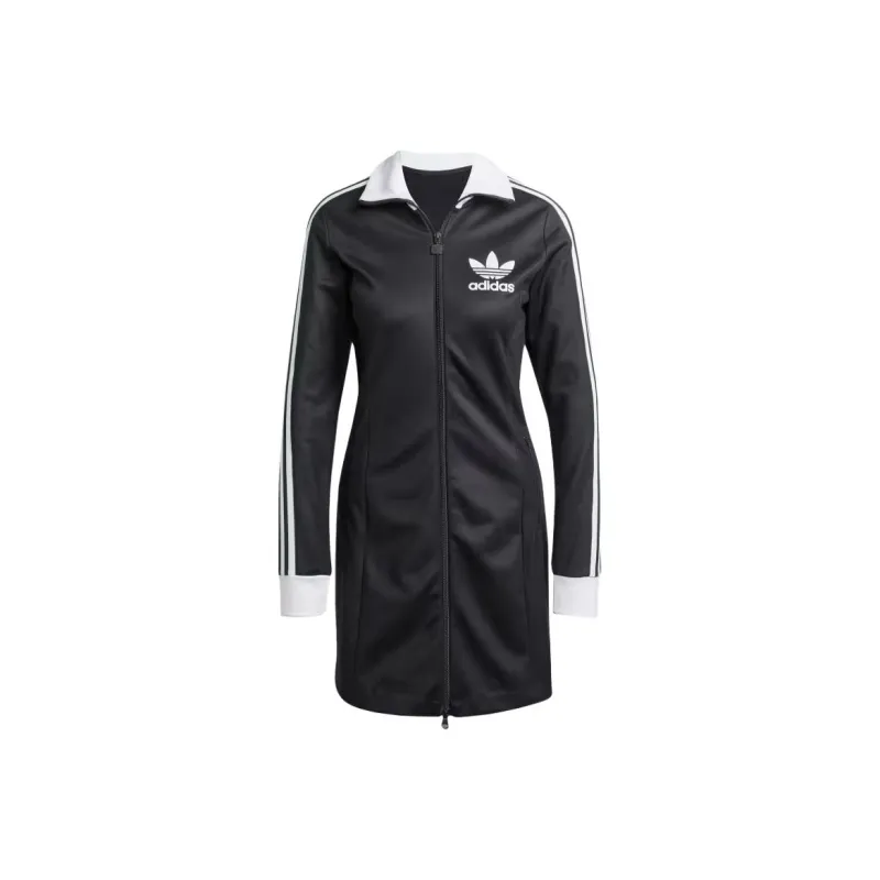 Adidas Originals ADICOLOR 3 STRIPES Long Sleeved Dresses Women's Black-0