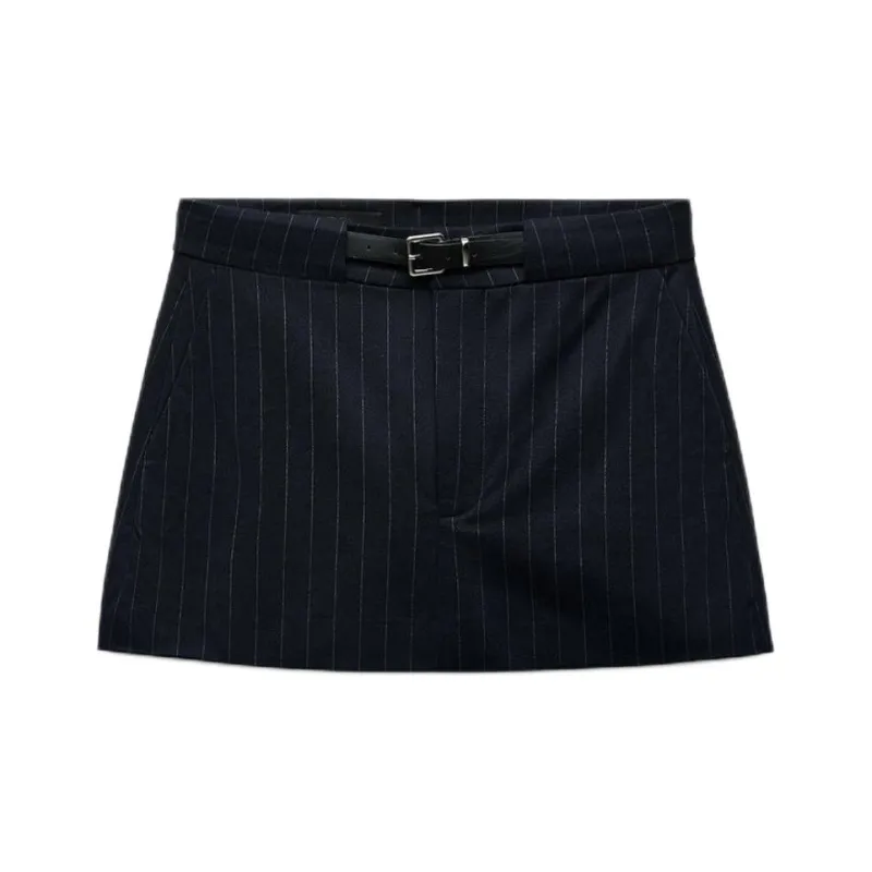 ZARA Casual Shorts Women's Marine Blue-0