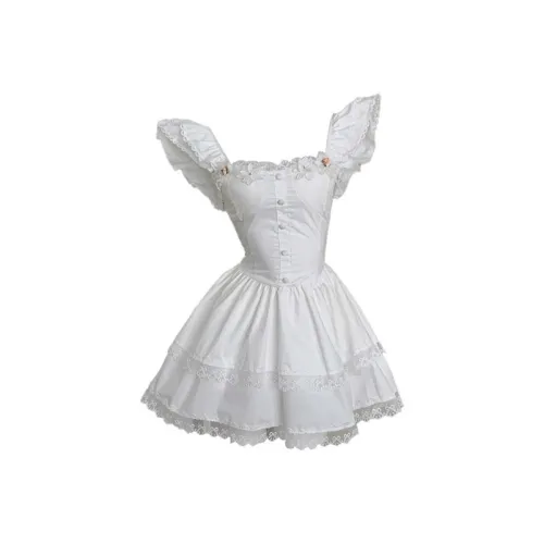 Qiuerle Short Sleeved Dress Women's