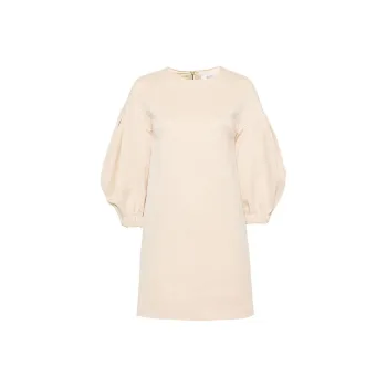 MaxMara Crewneck Puff Sleeved Dress