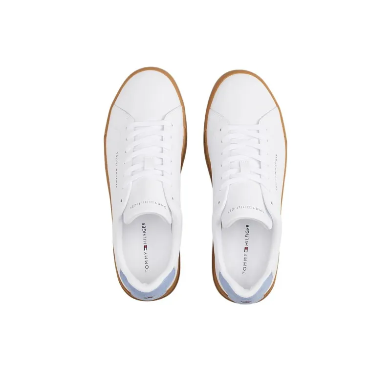 Tommy Hilfiger Trainers Low Top Skateboard Shoes Men's White-3