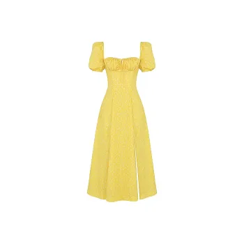 HOUSE OF CB Short Sleeved Dress Women's Yellow
