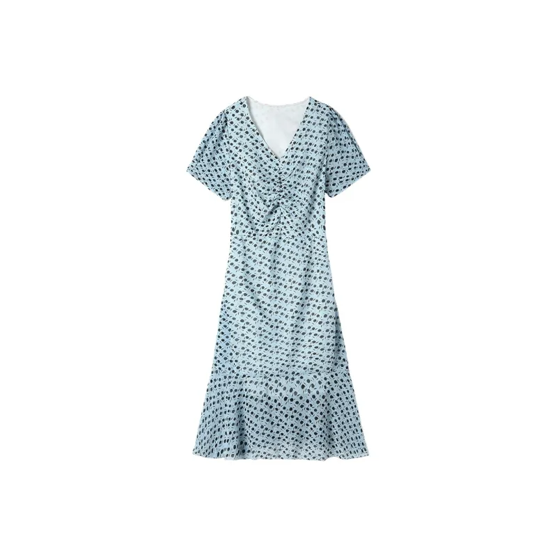 H YXIANG Short Sleeved Dresses Women's-0