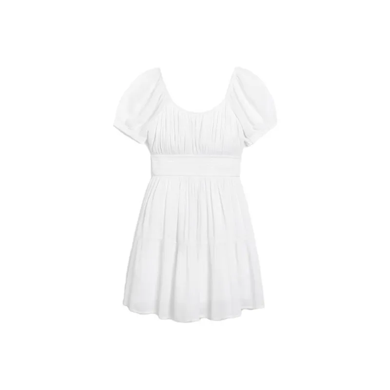 Hollister Short-Sleeved Dresses Women's White-0