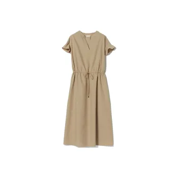 Beams Short Sleeved Dresses Women's Khaki