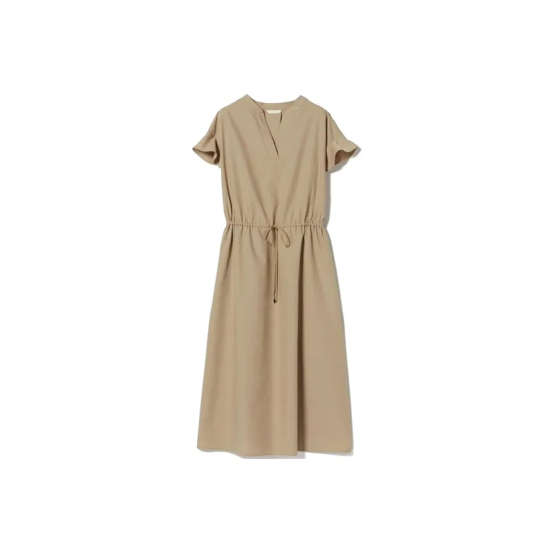 Beams Short Sleeved Dresses Women's Khaki-0
