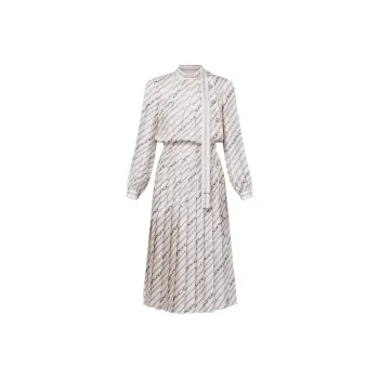 LOUIS VUITTON Long Sleeved Chain Print Dress