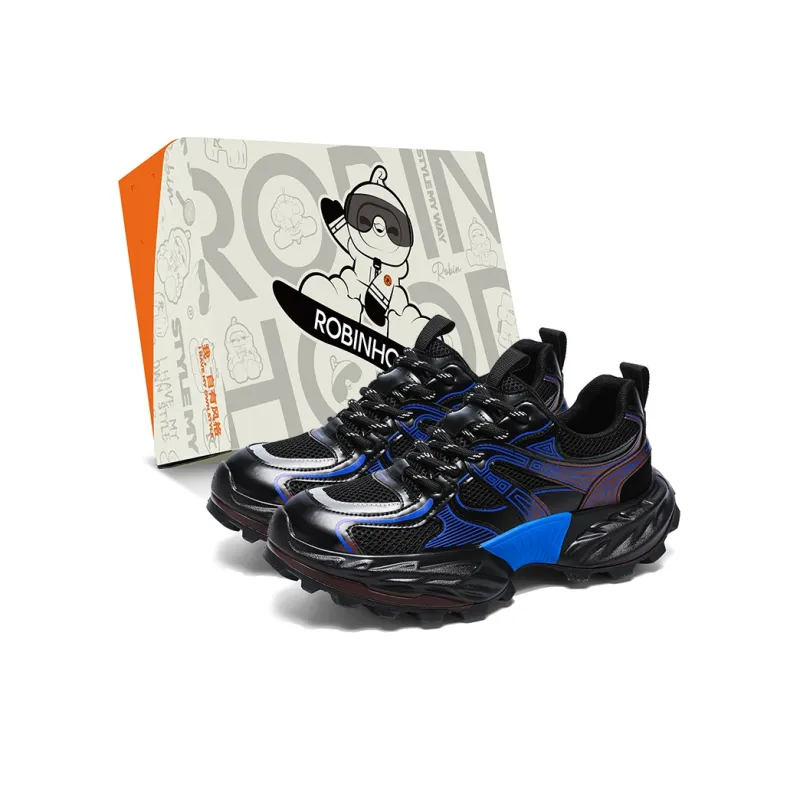 ROBINHOOD Slip Resistant, Abrasion Resistant, Coverage, Balance, And Cushioning Low Top Chunky Sneakers Men's-5
