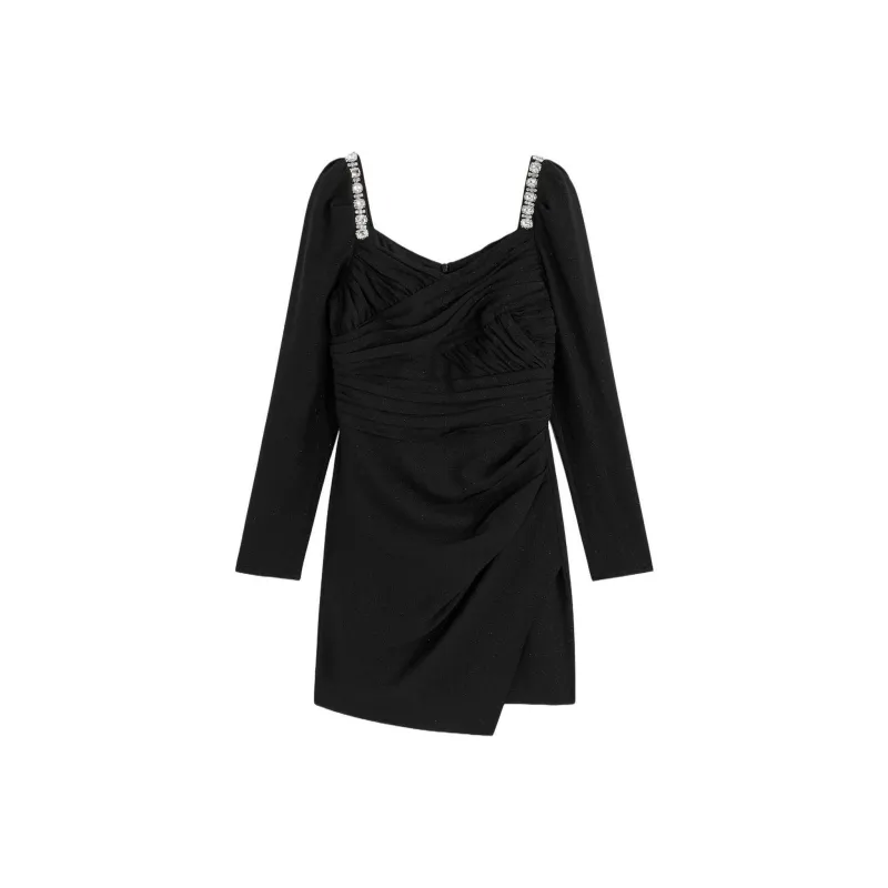 Bebe FW24 Long Sleeved Dresses Women's Black-0