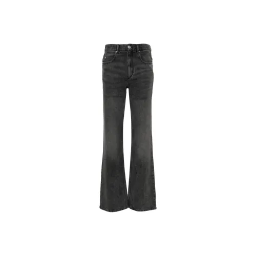 ISABEL MARANT ETOILE Logo Printed Crewneck T Shirt Belvira High rise Bootcut Jeans