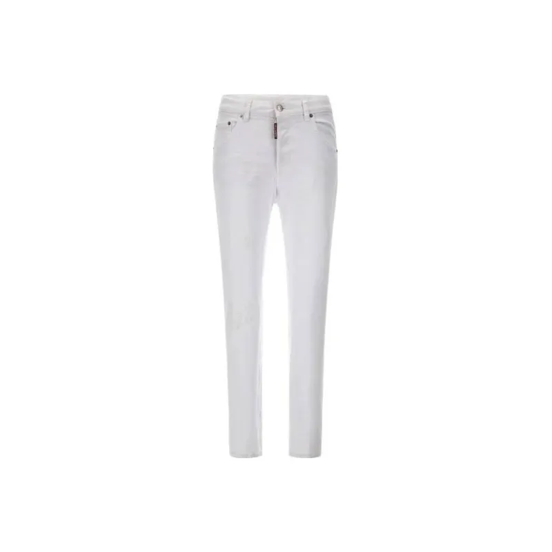 DSQUARED 2 Distressed Logo Patch Slim Fit Jeans-0